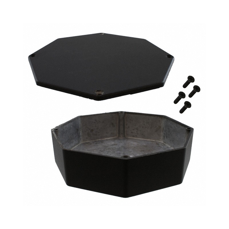 1 pcs : 1590STPCBK - BOX ALUM BLACK 5.23'L X 5.23'W