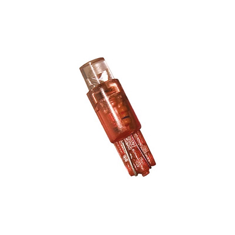 5 pcs - JKL Components Red LED Indicator Lamp, 24V, Wedge Base, 4.5mm Diameter