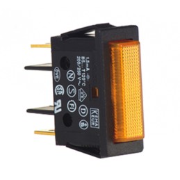 5 pcs - Molveno B5 Series Amber Neon Panel Mount Indicator, 200 - 250V ac, 11 x 30mm Mounting Hole Size