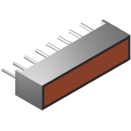 5 pcs - KB-2550CGKD Kingbright Light Bar LED Display, Green 110 mcd