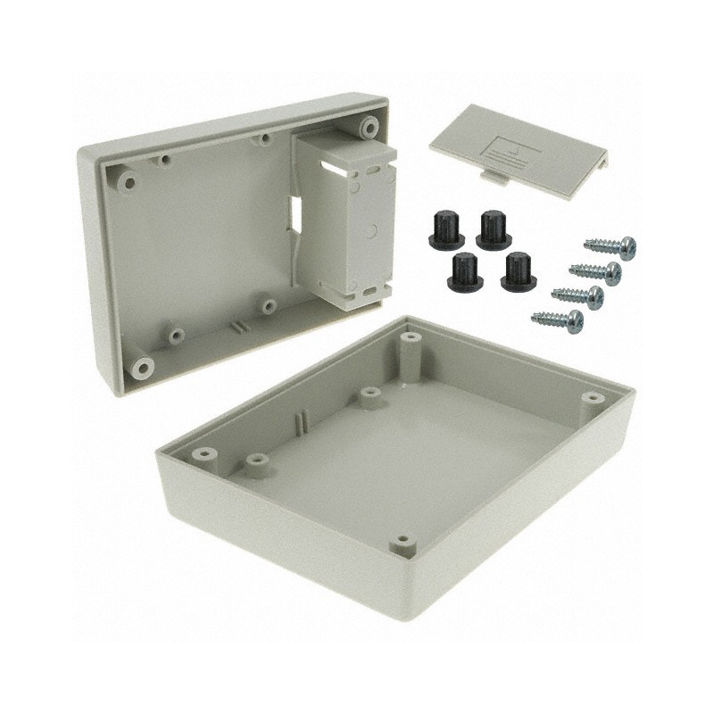 1 pcs : PBS-11532-G - BOX ABS GRAY 4.38'L X 3.25'W