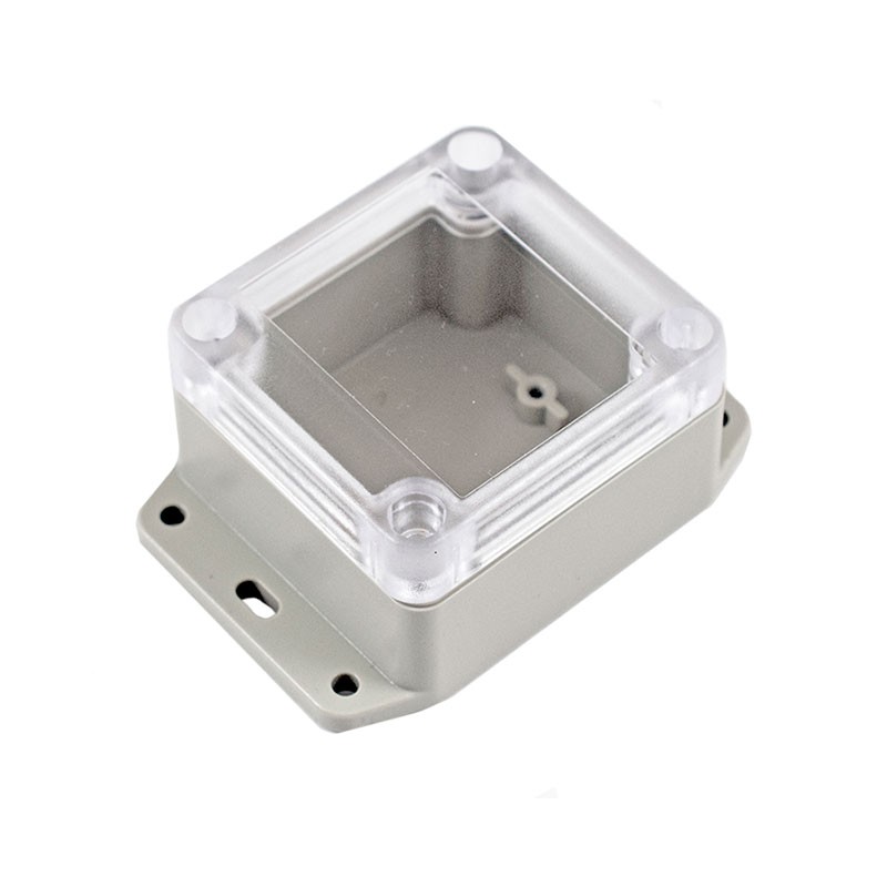 1 pcs : RP1025BFC - BOX ABS GRAY/CLR 3.54'L X 2.44'W