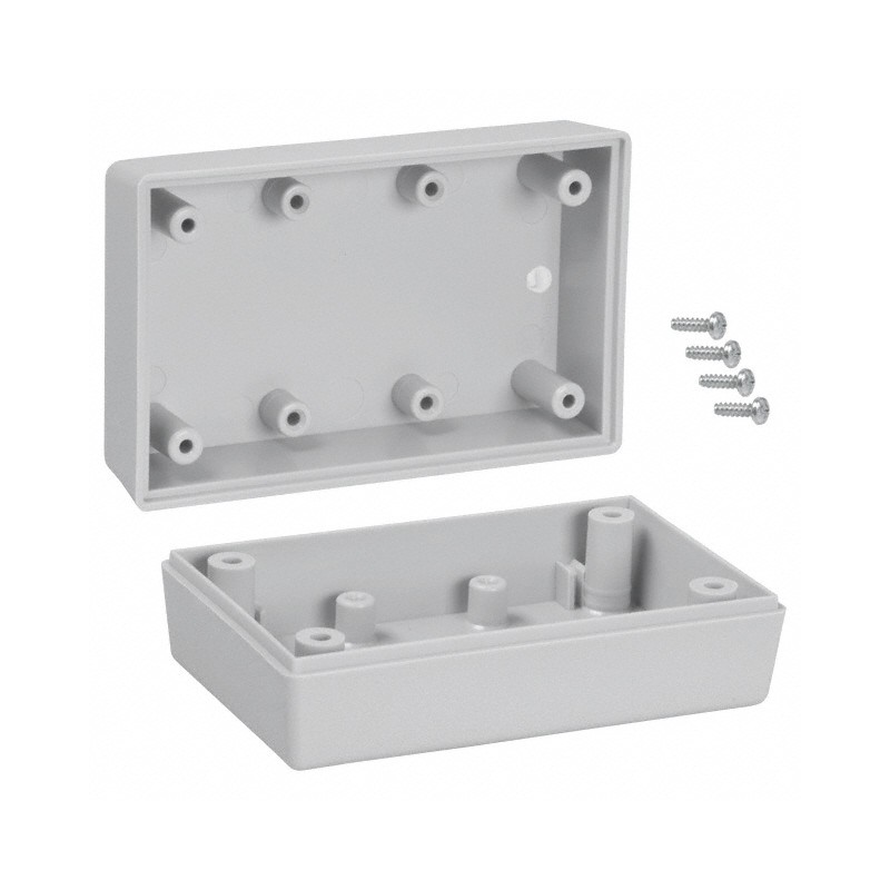 1 pcs : 111,GY - BOX ABS GRAY 3.6'L X 2.25'W