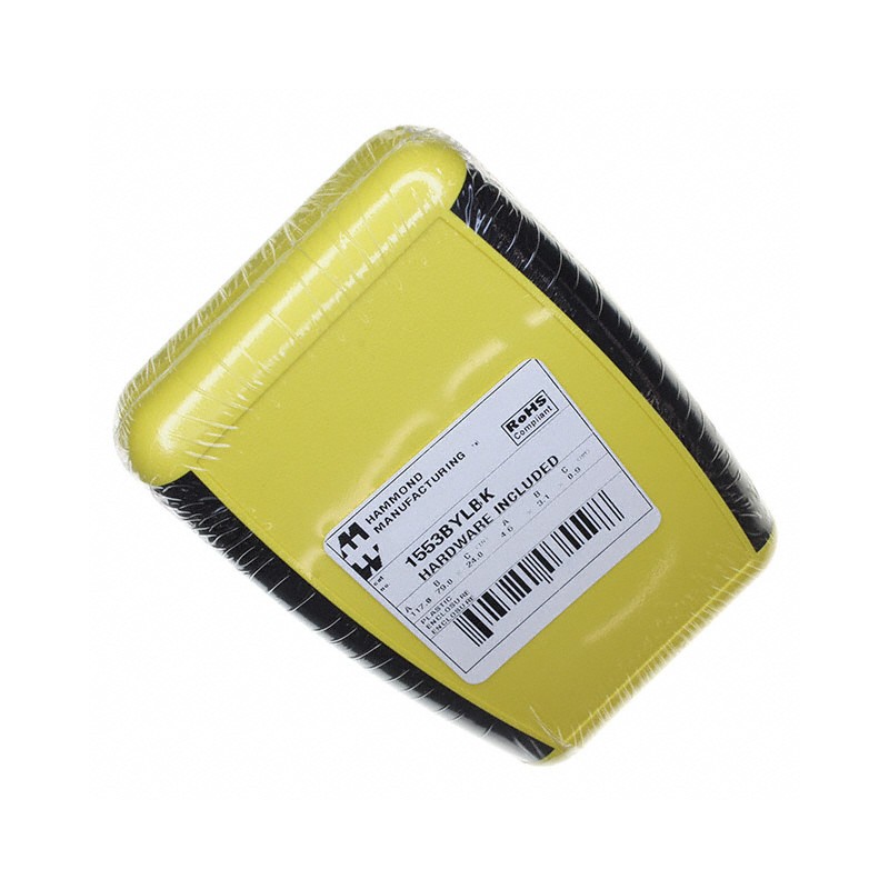 1 pcs : 1553BYLBK - BOX ABS YELLOW 4.62'L X 3.11'W