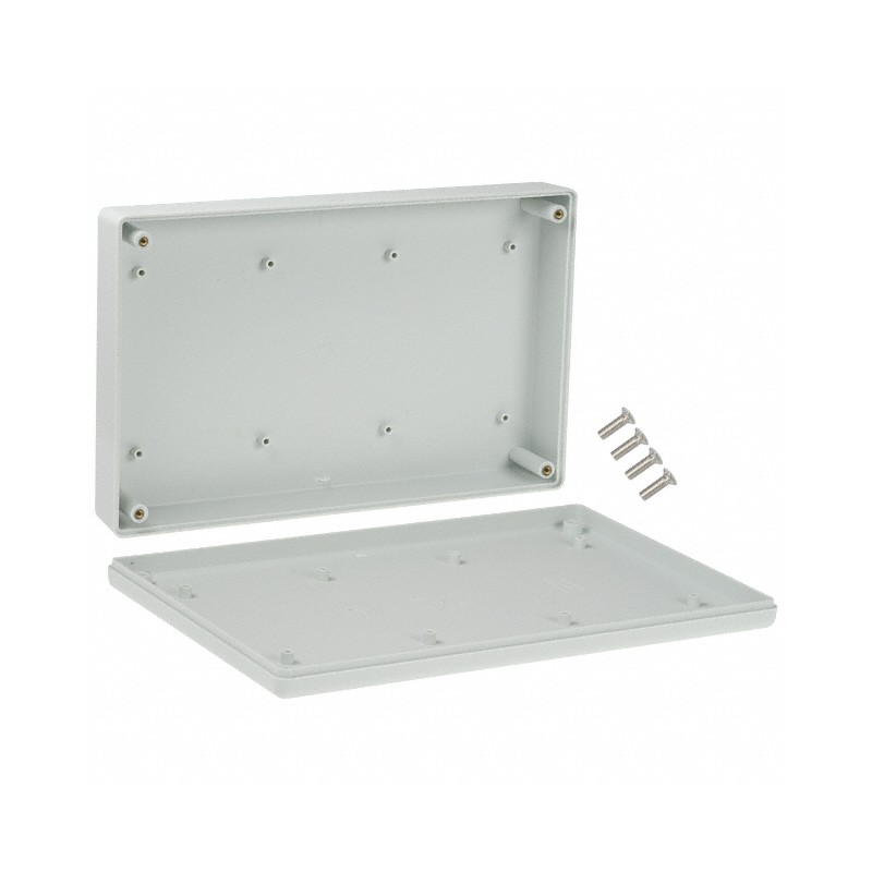 1 pcs : 1599KGY - BOX PLASTIC GRAY 8.66'L X 5.51'W