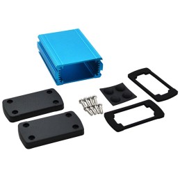 1 pcs : EXN-23351-BL - BOX ALUM BLK/BLU 3.50'L X 2.71'W