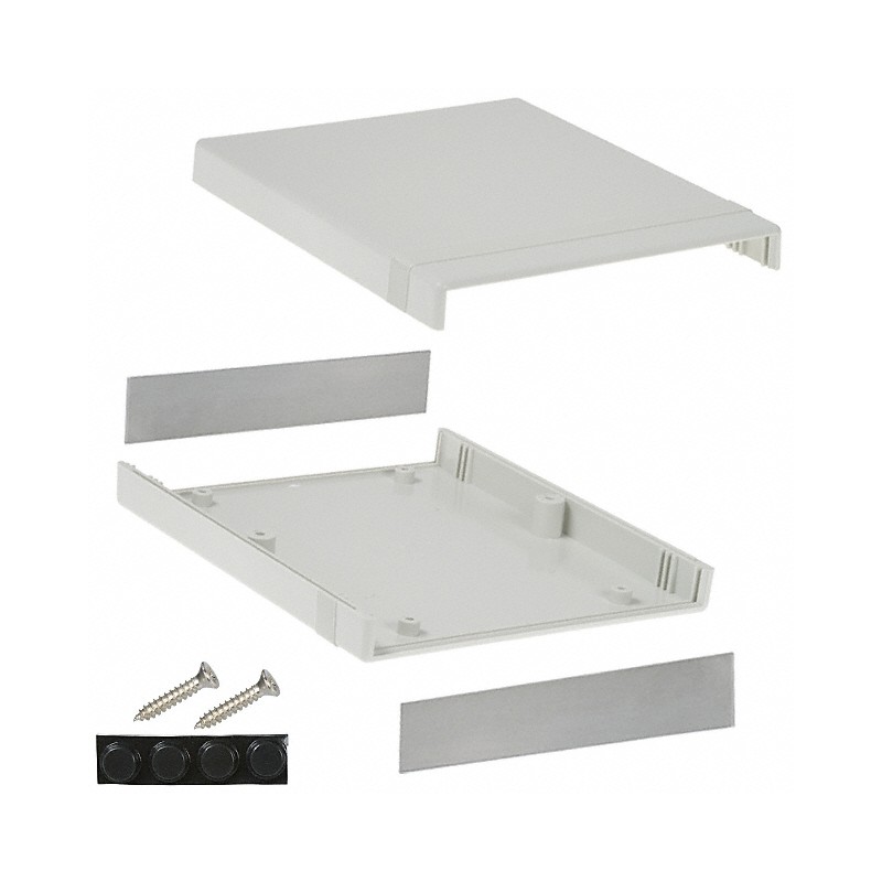 1 pcs : 1598BBSGY - BOX PLASTIC GRAY 7.05'L X 6.08'W