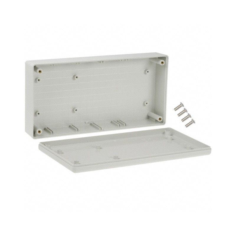 1 pcs : 1599HGY - BOX PLASTIC GRAY 8.66'L X 4.33'W