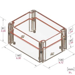 1 pcs : RB65P12C20C - BOX PLASTIC CLEAR 6.3'L X 4.72'W
