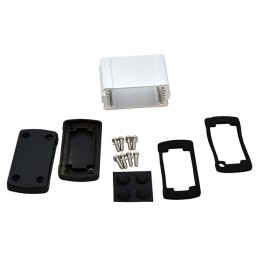 1 pcs : EXN-23350-SV - BOX ALUM BLK/SIL 2.71'L X 1.93'W