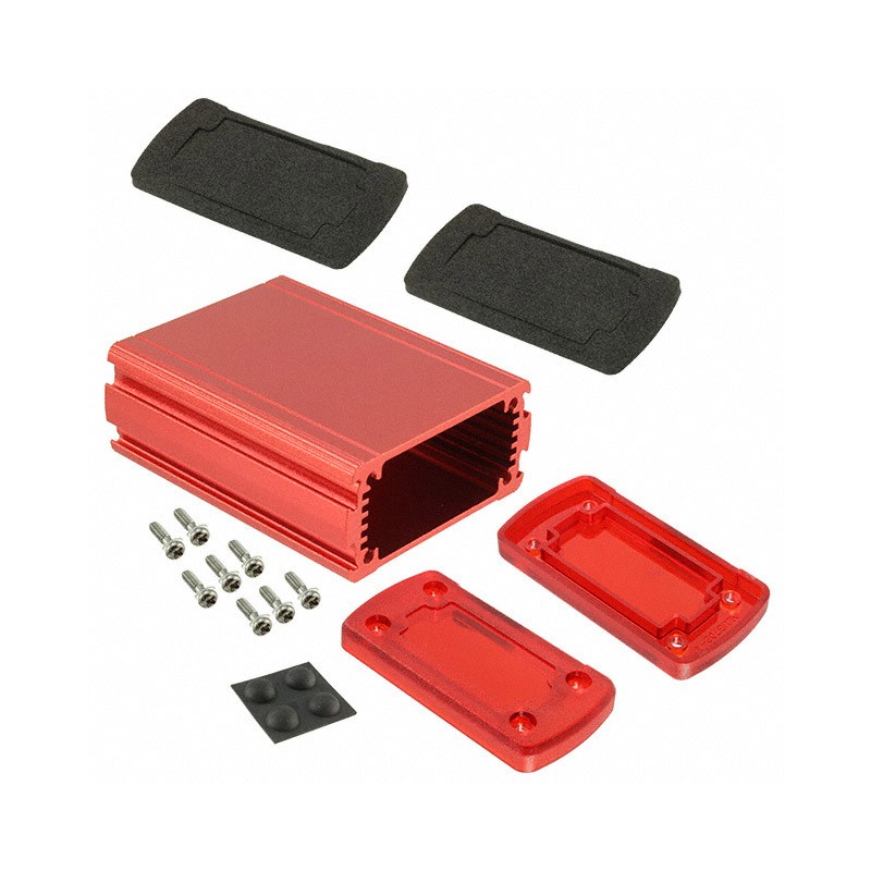 1 pcs : EXN-23351-RDP - BOX ALUM IR RED/RED 3.5'LX2.71'W