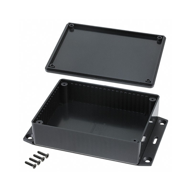 1 pcs : 1591GF2SBK - BOX PLASTIC BLK 4.74'L X 3.69'W