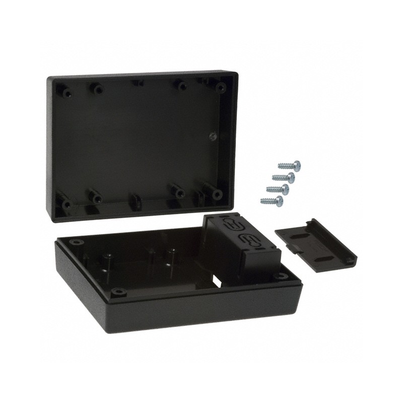 1 pcs : 231I,BK - BOX ABS BLACK 4.38'L X 3.25'W