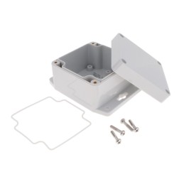 1 pcs : PN-1331-AMB - BOX PLASTIC GRAY 3.23'L X 3.15'W