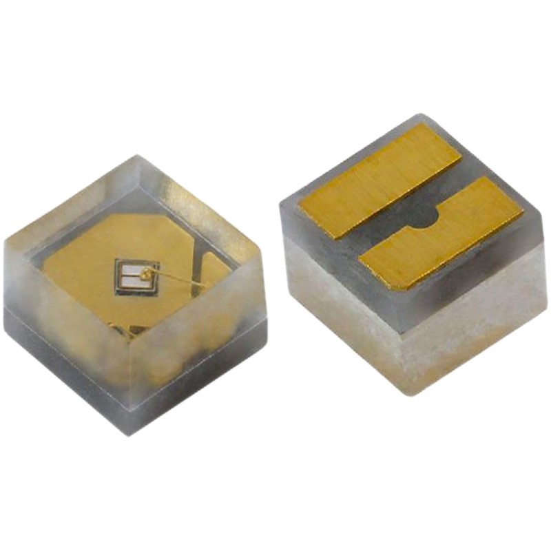 5 pcs - VLMU1610-365-135 Vishay, VLMU1610 Series UV LED, 370nm 50mW 135 °, 2-Pin Surface Mount package