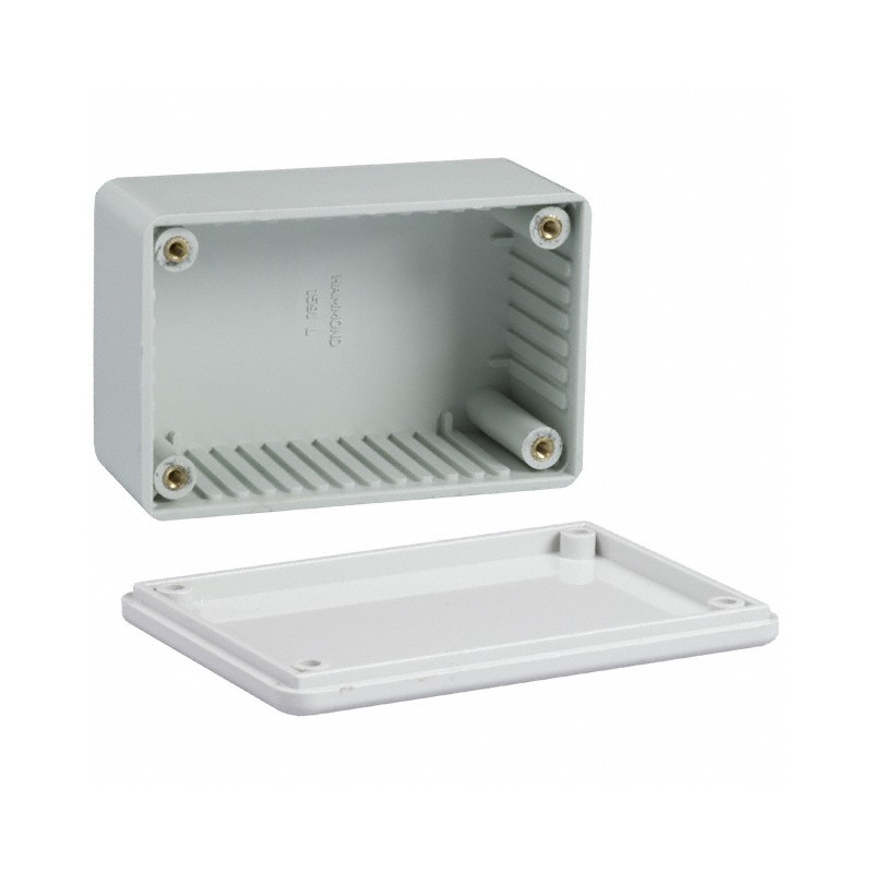 1 pcs : 1591MGY - BOX PLASTIC GRAY 3.34'L X 2.21'W