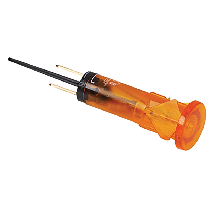 5 pcs - Molveno SX33 Series Amber Neon Panel Mount Indicator, 240V, 10mm Mounting Hole Size