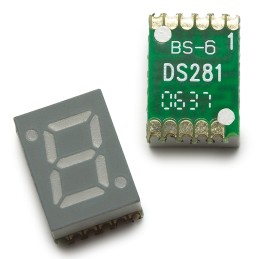 5 pcs - HDSM-281C Broadcom 7-Segment LED Display, CA Red 7.5 mcd RH DP 7mm