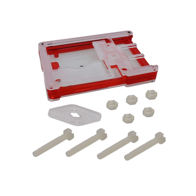 1 pcs : PIM464 - CASE ACRYLIC RED 2.598'LX3.898'W