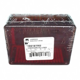 1 pcs : 1591STRD - BOX PLAS TRN RED 4.34'L X 3.24'W