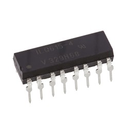 5 pcs - Vishay, ILQ615-4 DC Input Transistor Output Quad Optocoupler, Through Hole, 16-Pin PDIP