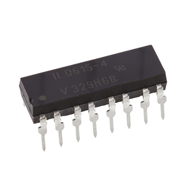 5 pcs - Vishay, ILQ615-4 DC Input Transistor Output Quad Optocoupler, Through Hole, 16-Pin PDIP