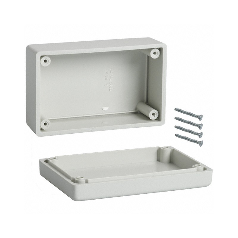 1 pcs : 1594CSGY - BOX PLASTIC GRAY 4.19'L X 2.6'W