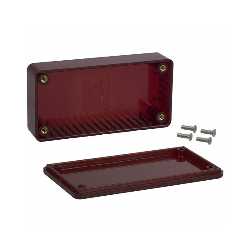 1 pcs : 1591ATRD - BOX PC TRN RED 3.94'L X 1.97'W