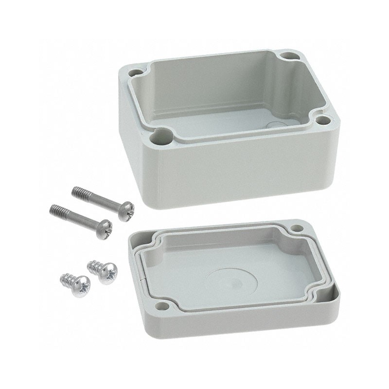 1 pcs : 090507040 - BOX ABS GRAY 2.56'L X 1.97'W