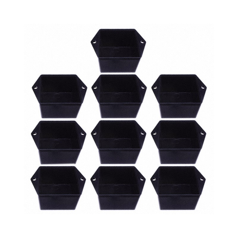 1 pcs : PB-1574-TF - BOX ABS BLACK 2'L X 2'W 10PC
