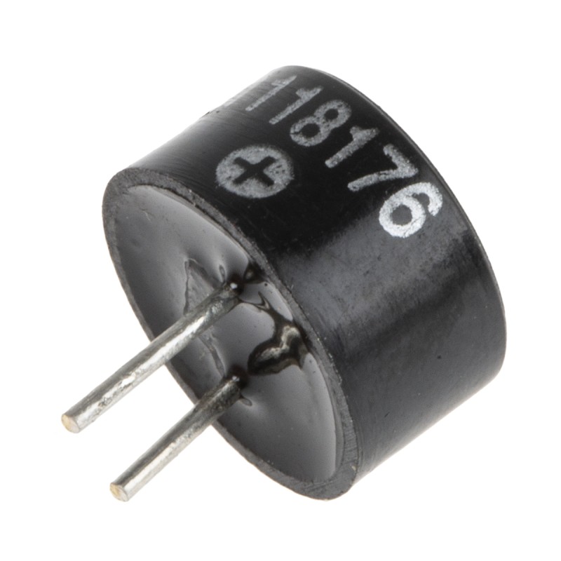 5 pcs - RS PRO 75dB PCB Mount Continuous Internal Magnetic Buzzer Component, 9.6 x 5mm, 2V dc Min, 3V dc Max