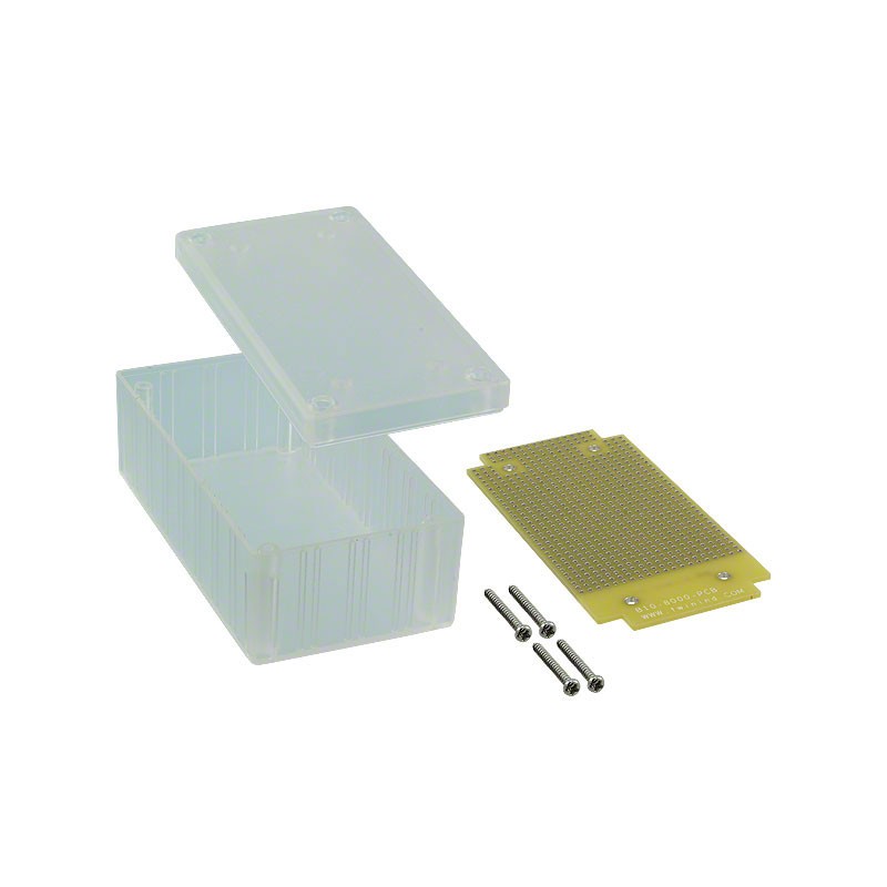 1 pcs : C10-8000 - BOX ABS CLEAR 4.5'L X 2.3'W