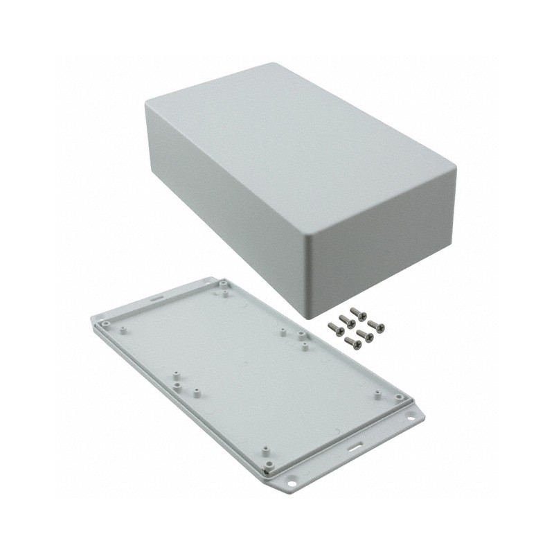 1 pcs : 1591XXEFLGY - BOX PLASTIC GRAY 7.62'L X 4.47'W