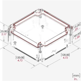 1 pcs : RB55P06C16C - BOX PLASTIC CLEAR