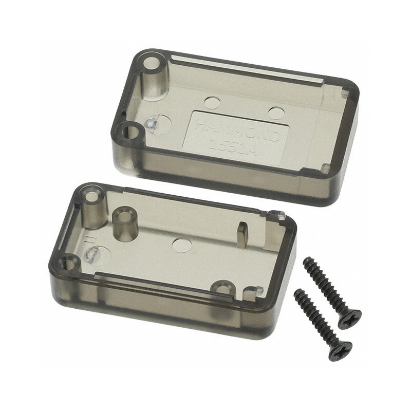 1 pcs : 1551ATSK - BOX ABS TRN SMOKE 1.38'LX0.79'W