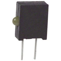 5 pcs - Dialight 555-2401F, Yellow Right Angle PCB LED Indicator, Through Hole 3 V