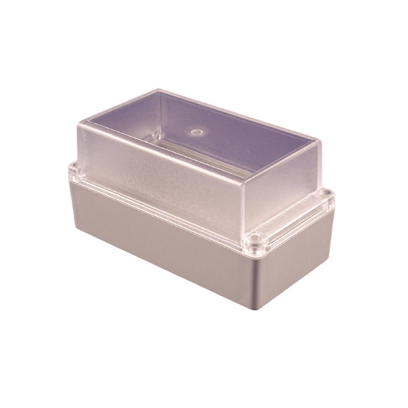 1 pcs : RP1185C - BOX ABS GRAY/CLR 6.54'L X 3.4'W