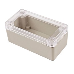 1 pcs : RP1035C - BOX ABS GRAY/CLR 3.74'L X 1.97'W