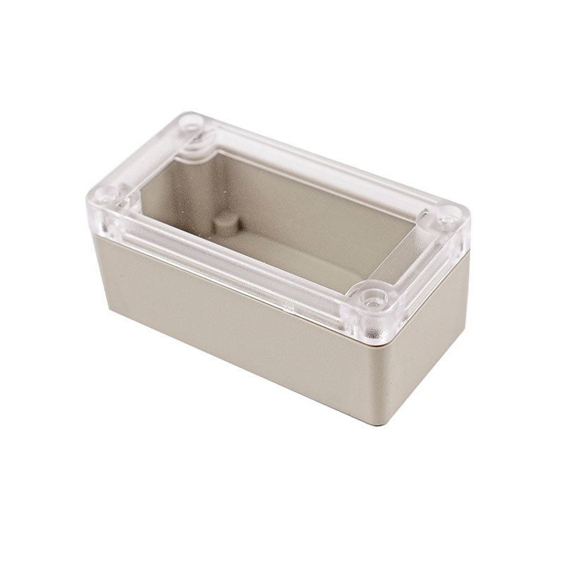 1 pcs : RP1035C - BOX ABS GRAY/CLR 3.74'L X 1.97'W