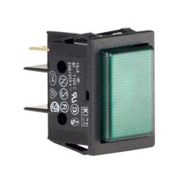 5 pcs - Molveno B7 Series Green Neon Panel Mount Indicator, 200 - 250V ac, 22 x 30mm Mounting Hole Size