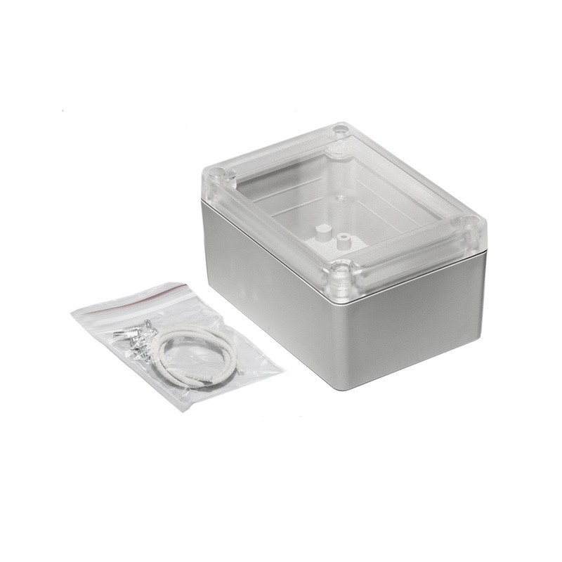 1 pcs : RP1095C - BOX ABS GRAY/CLR 4.13'L X 2.95'W