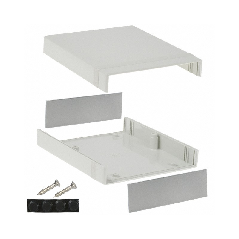 1 pcs : 1598CSGY - BOX PLASTIC GRAY 7.07'L X 6.06'W