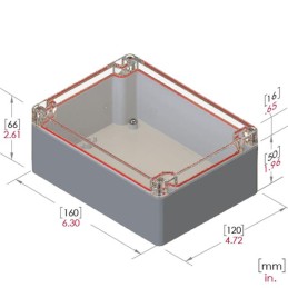 1 pcs : RB65P06C20G - BOX PLASTIC 6.3'L X 4.72'W
