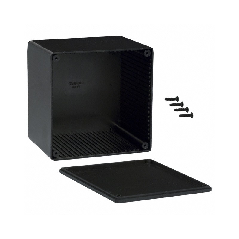 1 pcs : 1591VSBK - BOX PLASTIC BLK 4.72'L X 4.72'W