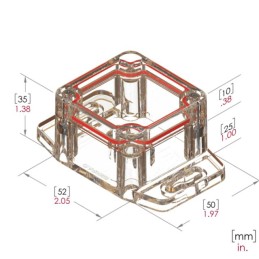 1 pcs : RBF22P04C10C - BOX PLASTIC CLR 2.05'L X 1.97'W
