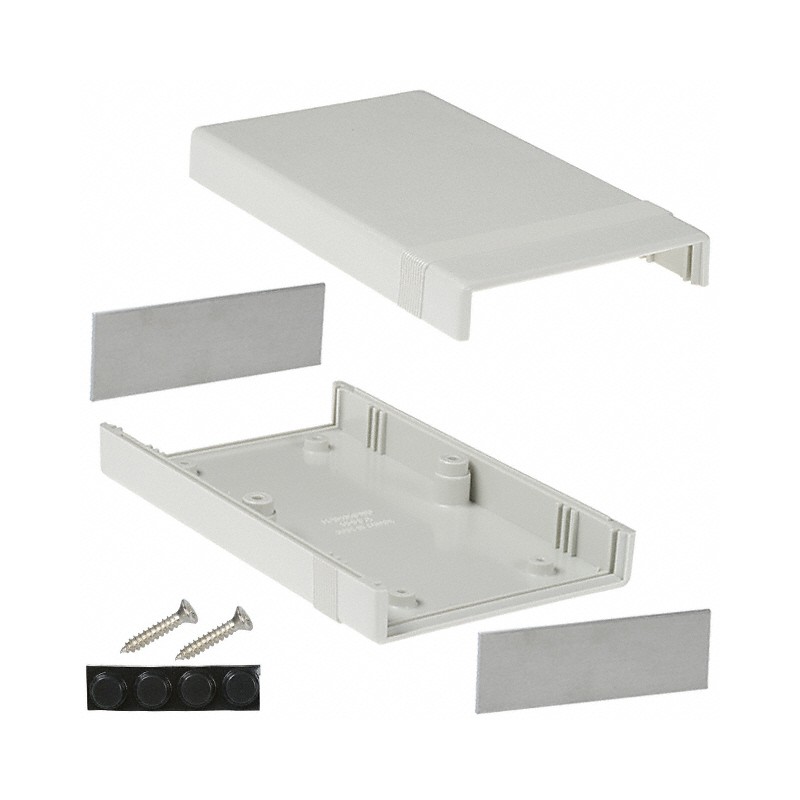 1 pcs : 1598ASGY - BOX PLASTIC GRAY 6.16'L X 3.68'W