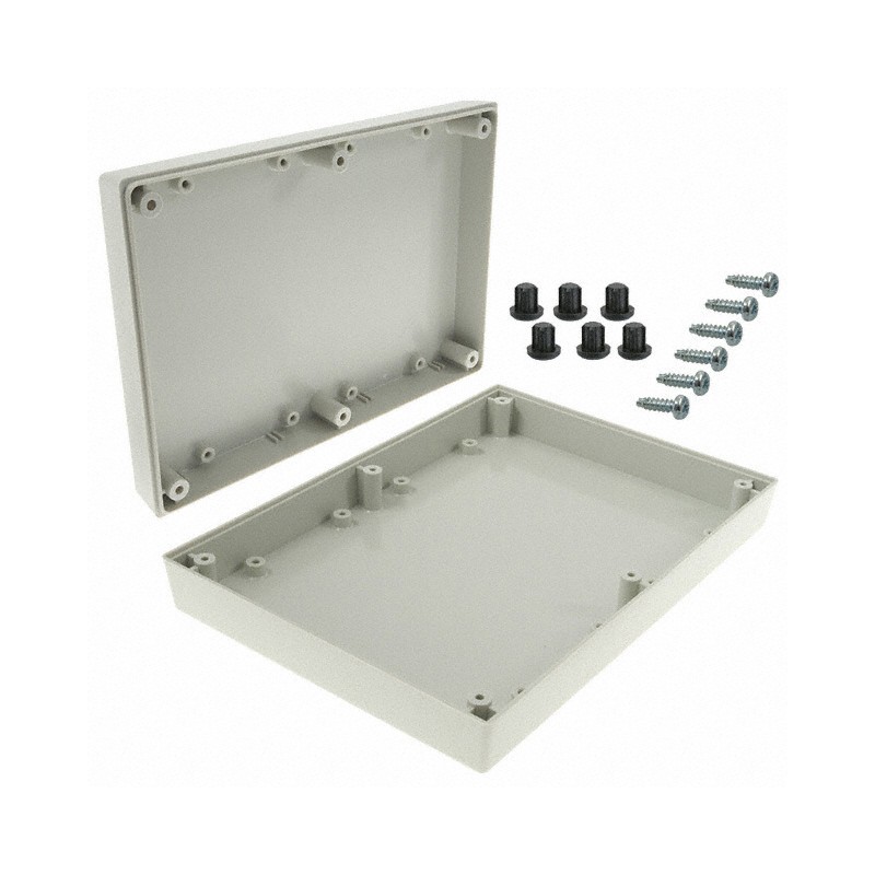 1 pcs : PS-11553-G - BOX ABS GRAY 6.88'L X 4.88'W