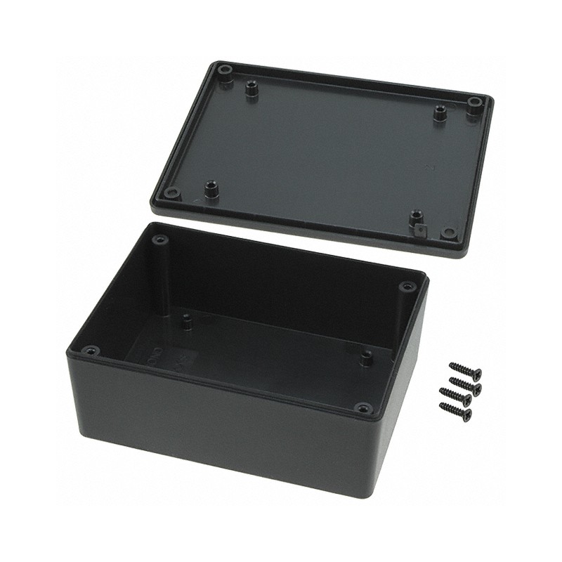 1 pcs : 1591XXSSBK - BOX PLASTIC BLK 4.43'L X 3.33'W