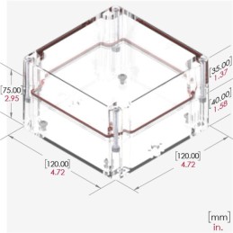 1 pcs : RB55P14C16C - BOX PLASTIC CLEAR
