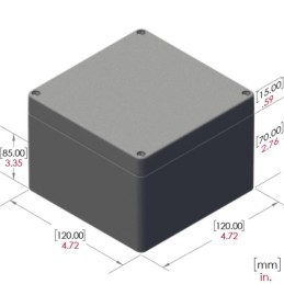 1 pcs : RB55P06G28G - BOX PLASTIC GRAY